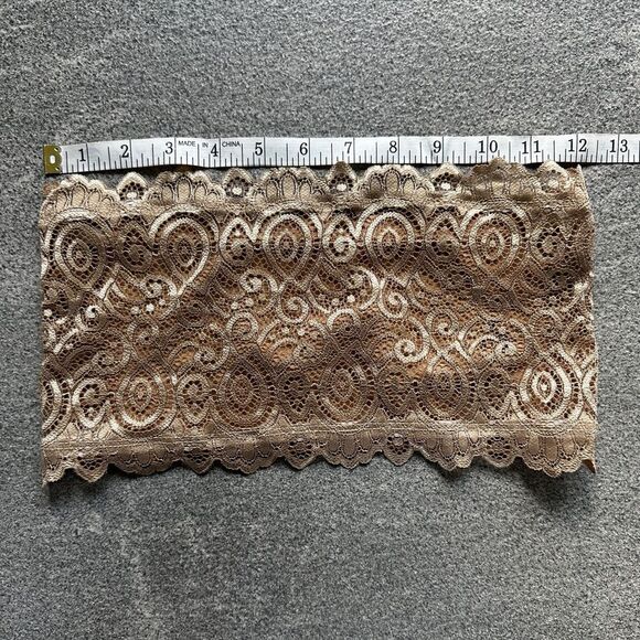 NWOT Free People Seamless & Lace Bandeau Bra Wear 2 Ways Cream / Beige XS/S - Picture 9 of 11